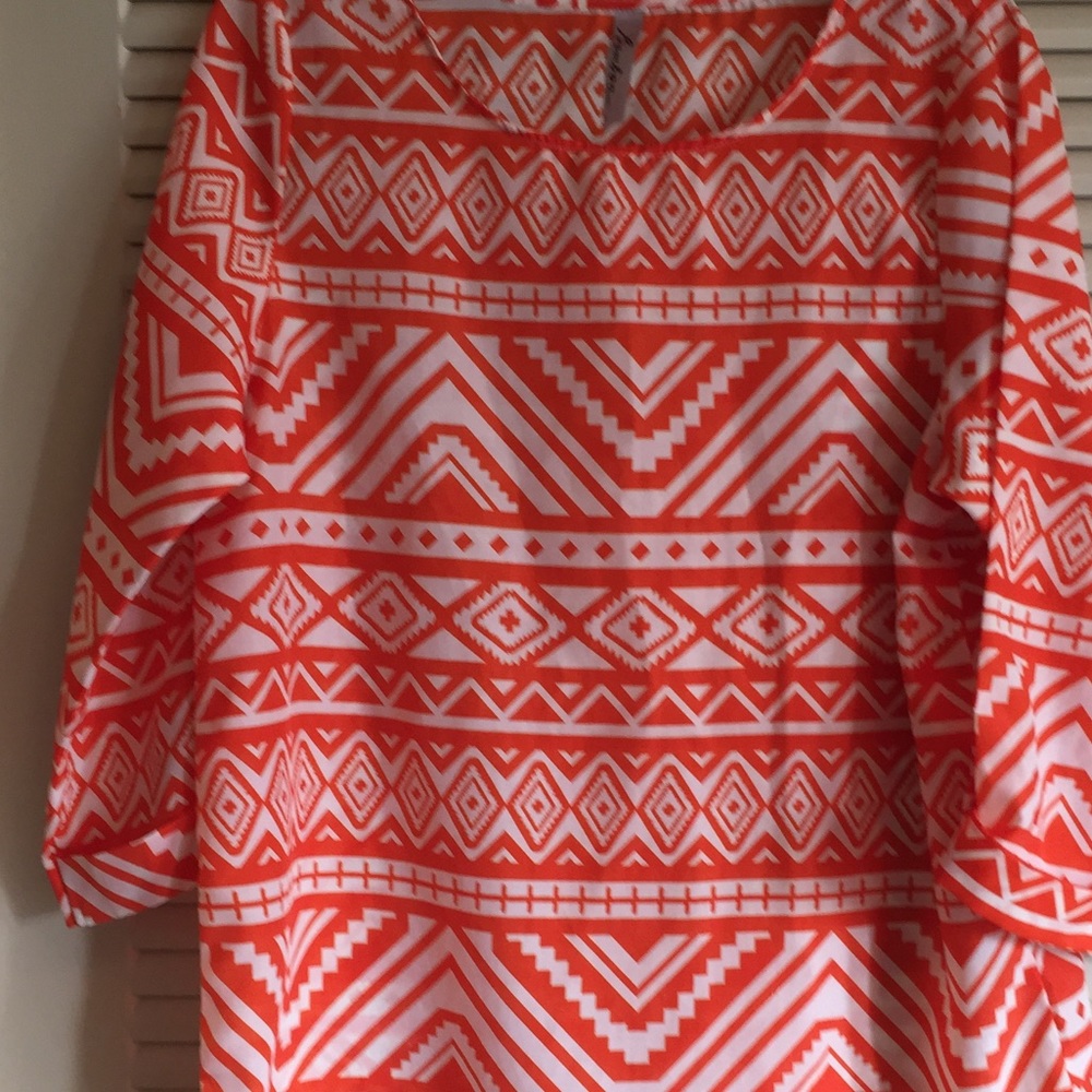 ✴️ Bamboa XL Aztec Print orange white polyester